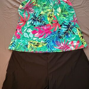 Tropical Print Bikini Top